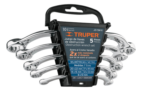 Juego De 5 Llaves De Obstrucción En C Mm Truper 100421