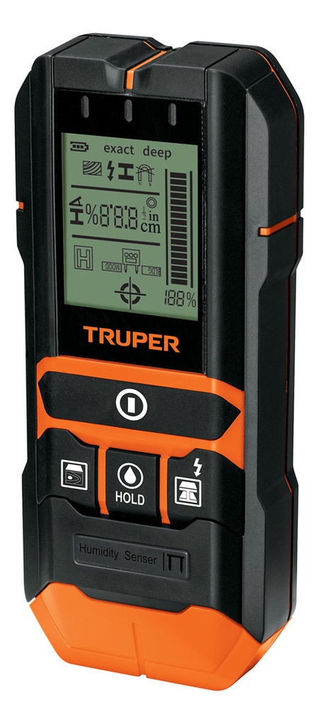 [TR-DEMA-12] Multidetector De Materiales Detras Muros Truper 100651 Color Negro