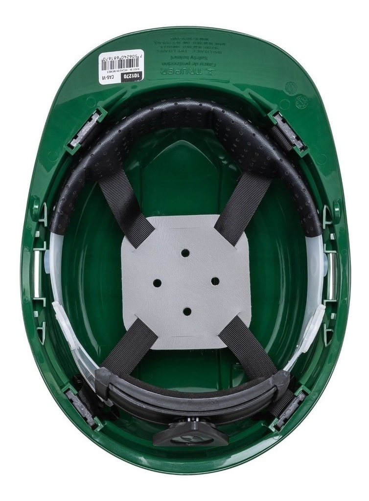 Casco De Seguridad Ventilado, Ajuste De Matraca, Verde