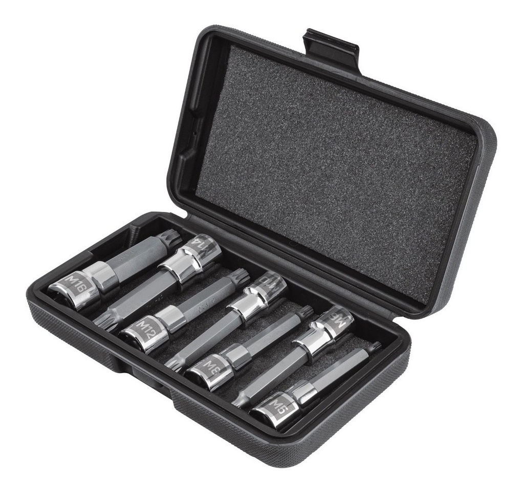 Jgo 7 Dados Punta Larga Bristol Cuadro 1/2" Truper 101306