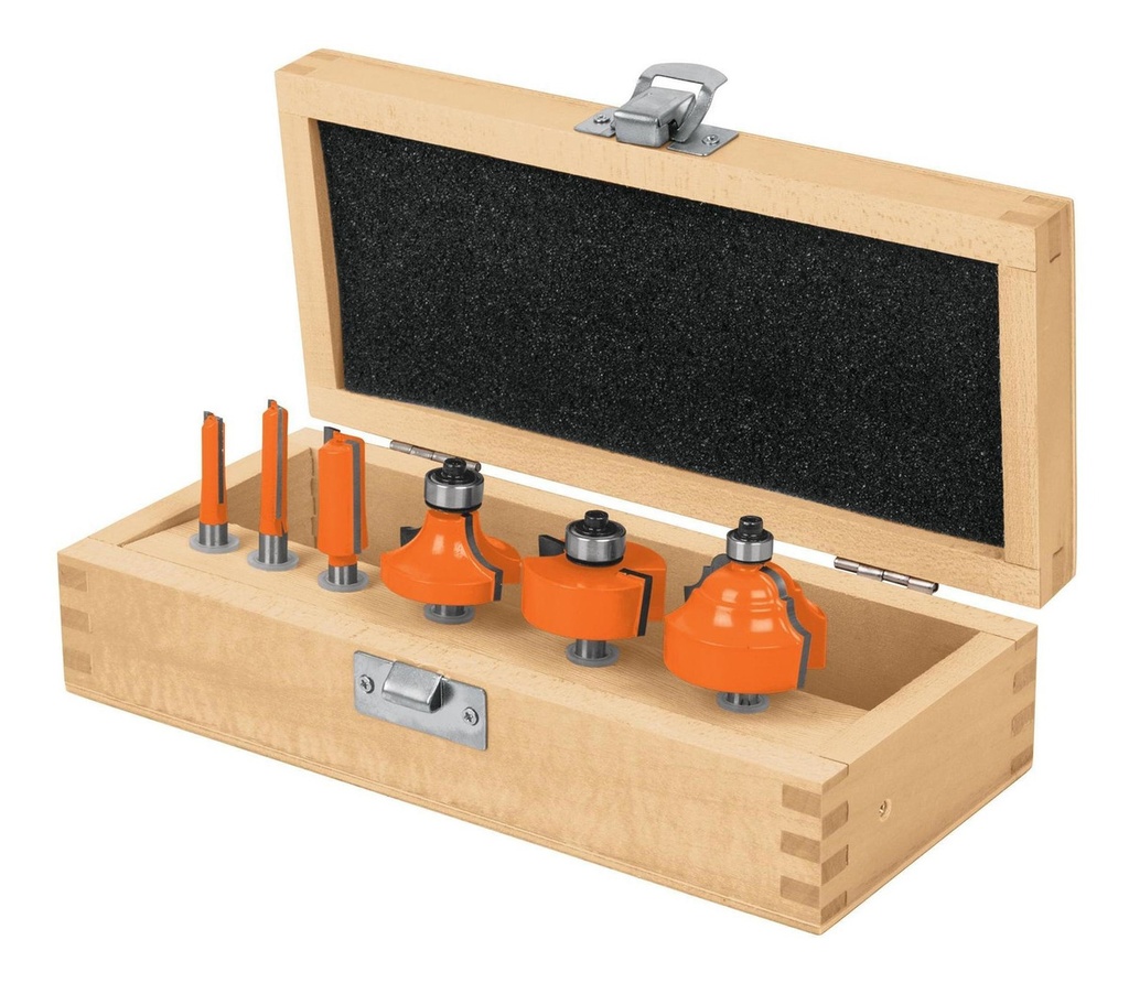 [TR-JBROU-6] Juego Brocas Router 6 Pz Truper 11359