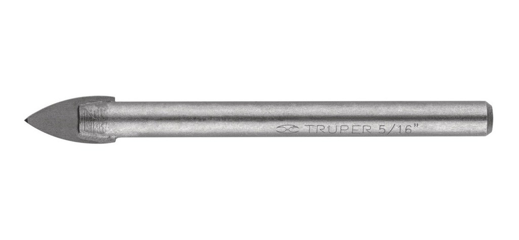 Broca Vidrio Ceramica Azulejo 6.5mm 1/4 Truper Pta Carburo