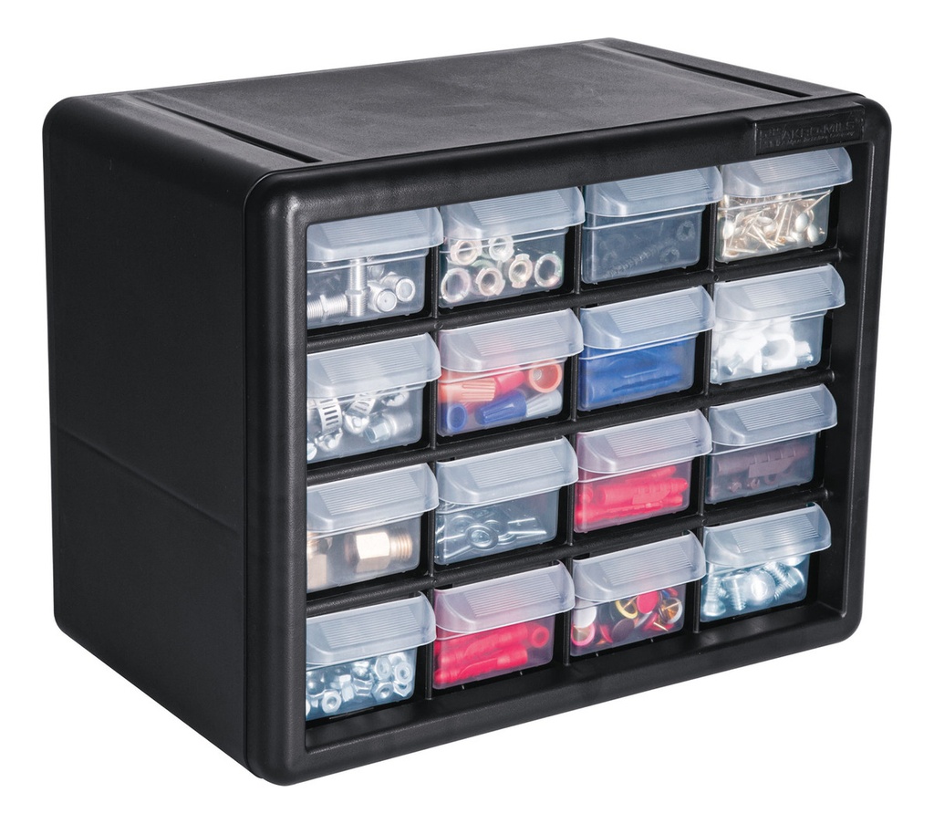 [TR-ORG-16] Organizador 10 Con 16 Compartimentos, Truper, 11851 Color Negro