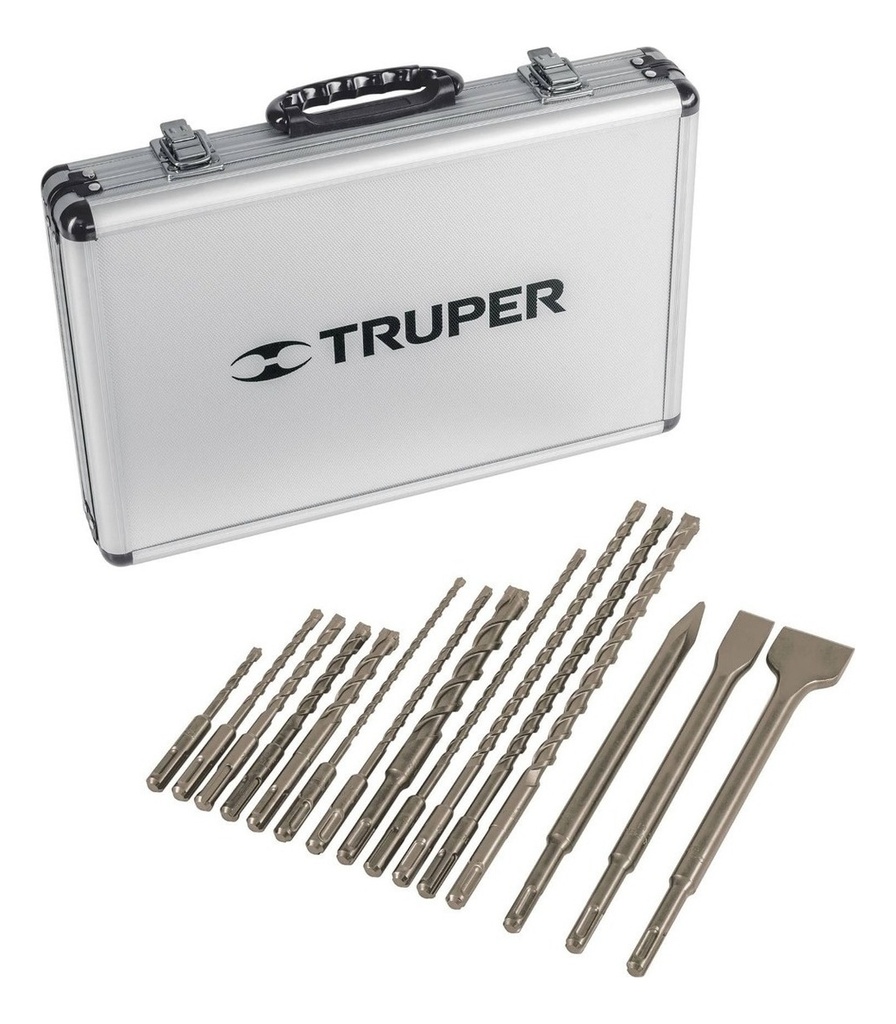 [TR-JSDS-15] Juego De Brocas Y Cinceles Sds Plus 15 Piezas Truper 11897