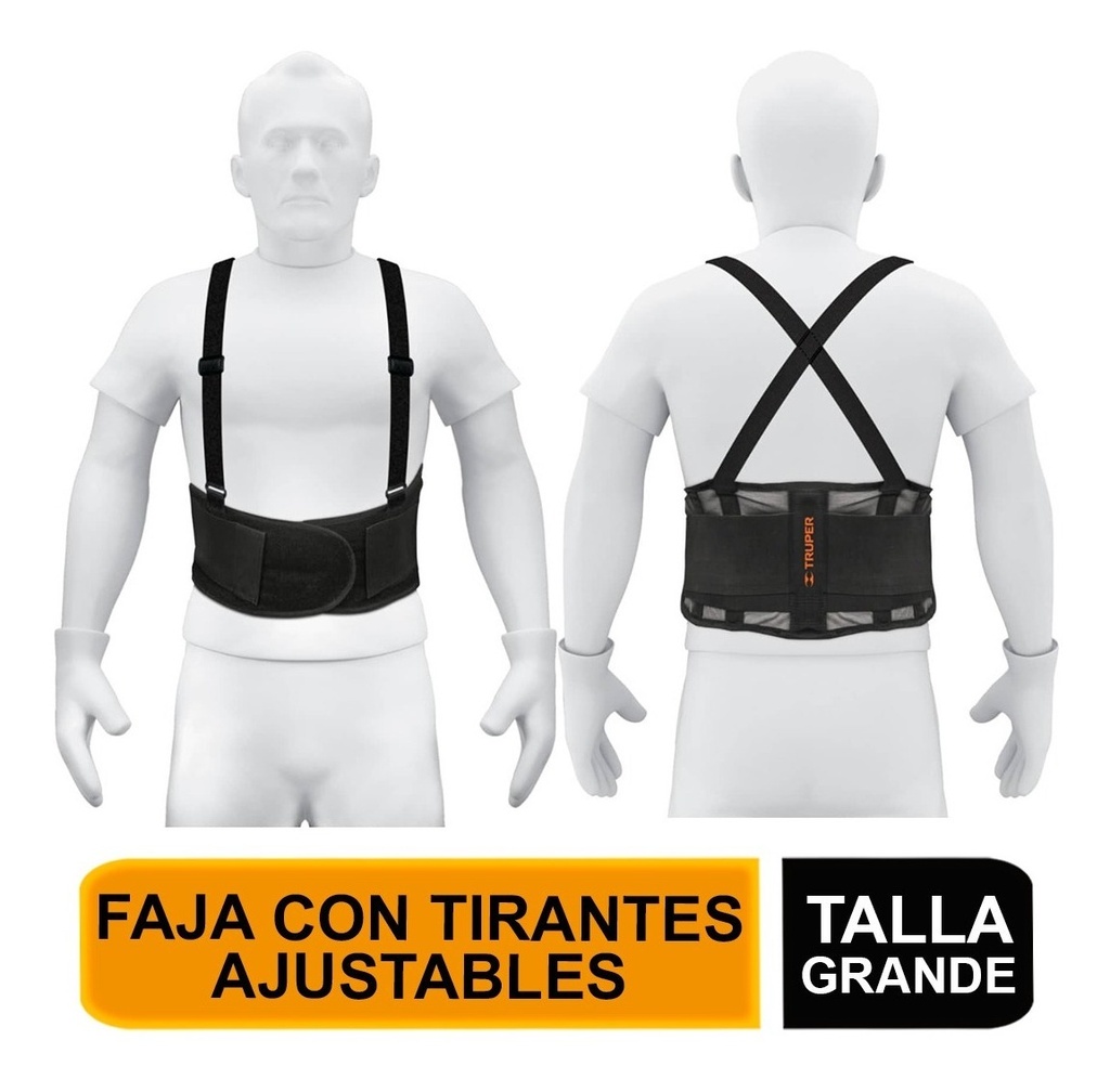 [TR-FAJA-LV] Faja Ventilada Con Tirantes, Talla Grande Truper 11966