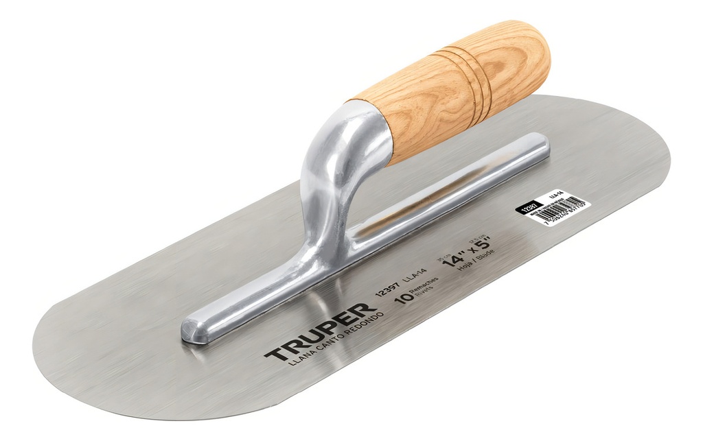 Llana Canto Redondo 14" X 5" Con Mango De Madera Truper Lla-14