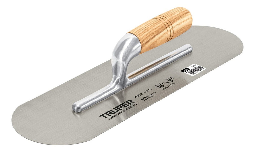 Llana Mango Madera Canto Redondo 10 Remaches 16' Truper12398