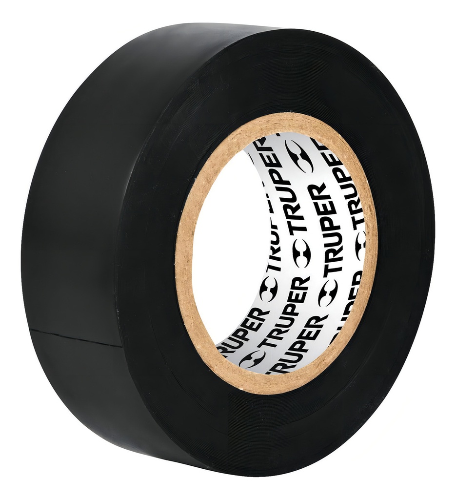 Cinta Aisladora Rollo Aislante 9 Mt Pvc 19mm Negra Truper M-22 Negro
