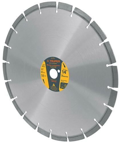 Disco Diamante Rin Segmentado 14" Asfalto Truper 12547