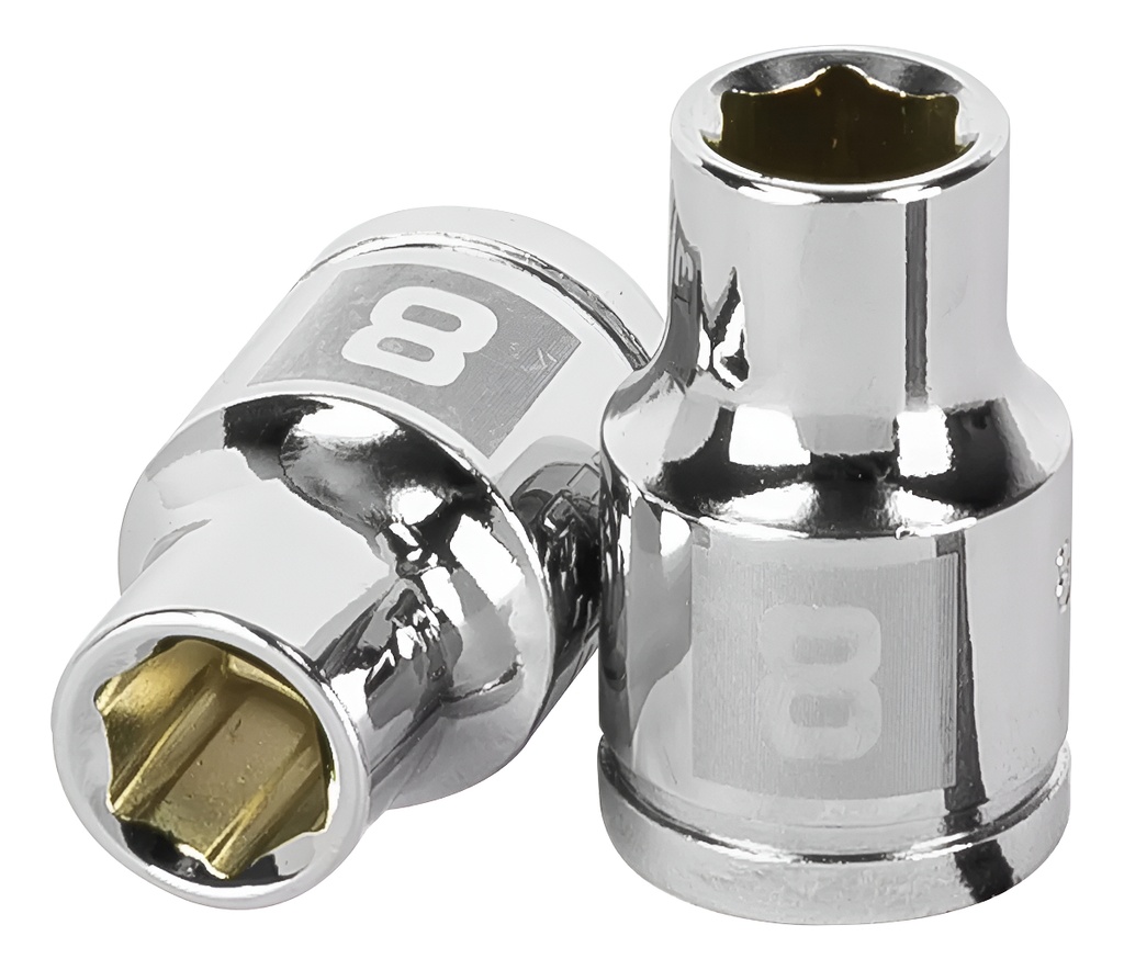 Dado De 8mm 6 Puntas Cuadro 3/8 Truper