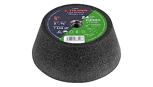 Copa Desbaste Piedra 5" Grano 80 Ent. 5/8 Truper 13789