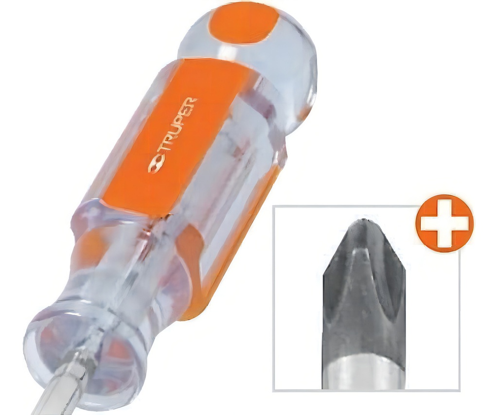 Desarmador De Cruz 1/4 X 6 Mango De Acetato, Truper 14077