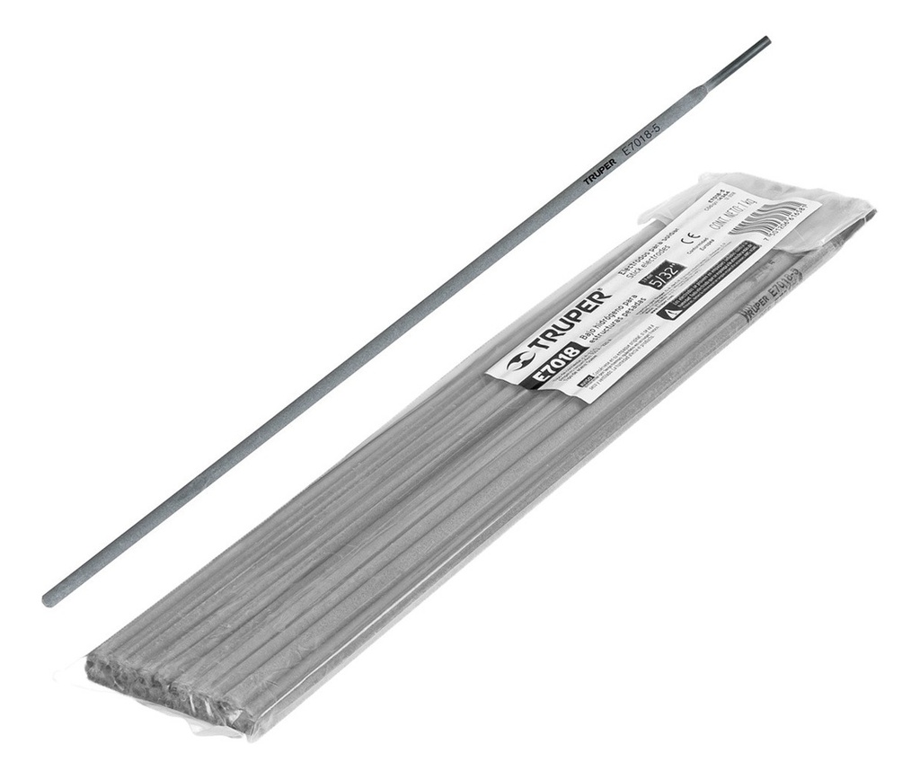 Electrodo 7018 De 5/32'', Bolsa De 1 Kg Truper 14364 Color De La Punta Gris