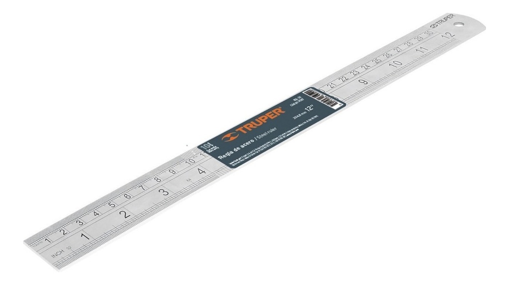 [TR-RGL-30] Regla De Acero Inoxidable, 30 Cm. Truper 14387