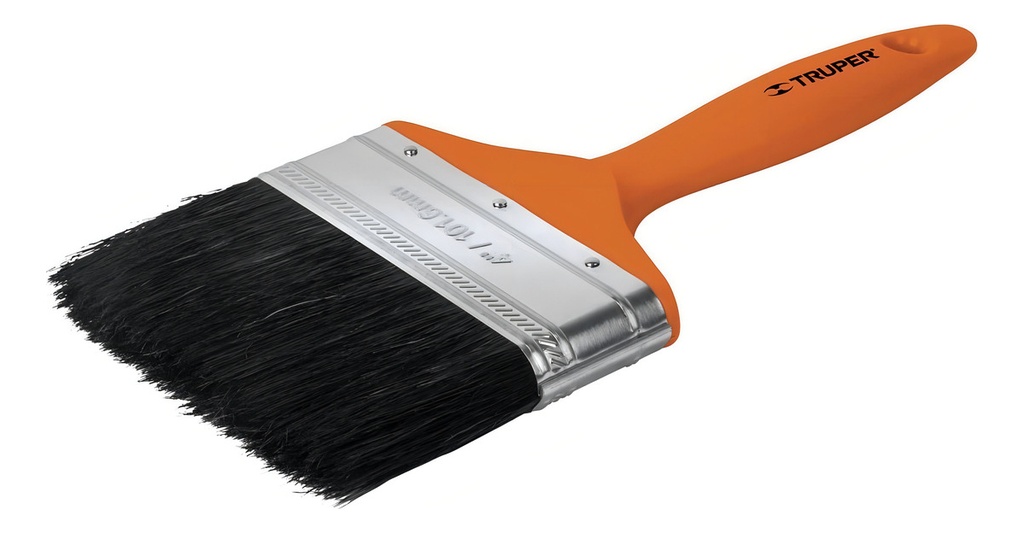 Brocha Profesional 4 Con Mango De Plástico, Truper 14486 Cerdas Negro