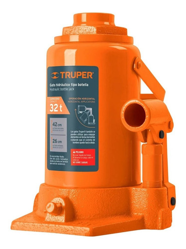 [TR-GAT-32] Gato Hidraulico Tipo Botella 32 Toneladas Truper Para Taller