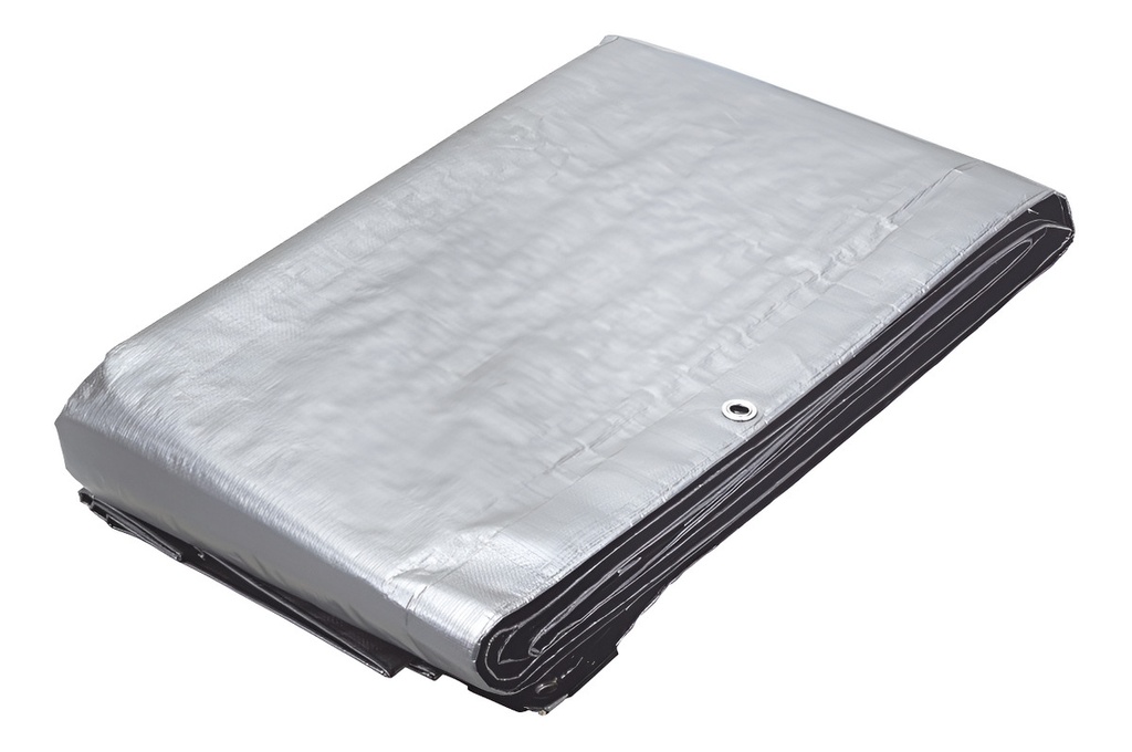 Lona Reforzada, 3 X 3 Mt, Gris, Truper 15362 Color Gris