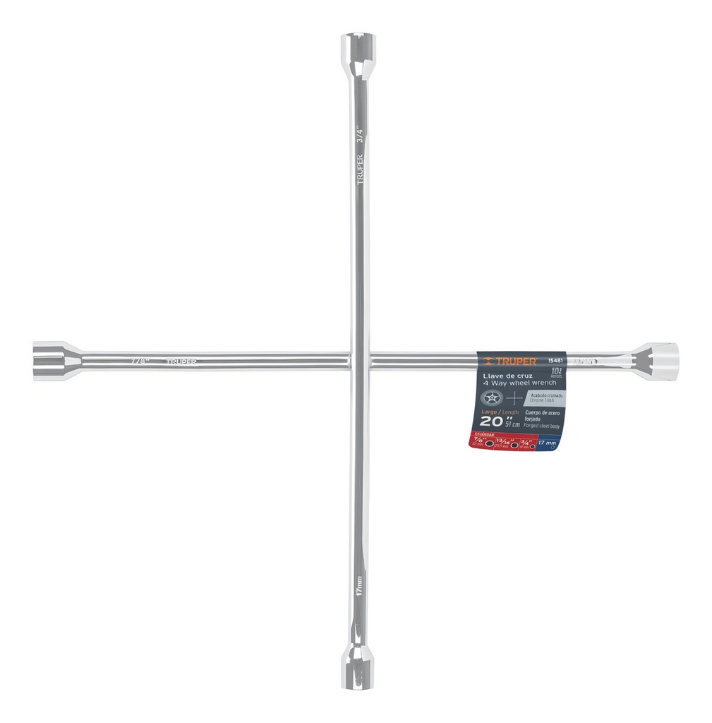 [TR-LLCR-20] Llave Cruz Universal 20" Truper 15481