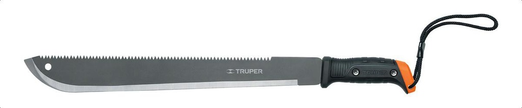 [TR-MACH-18] Machete Doble Filo 18 , Con Correa, Funda De Cartón, Truper 15893