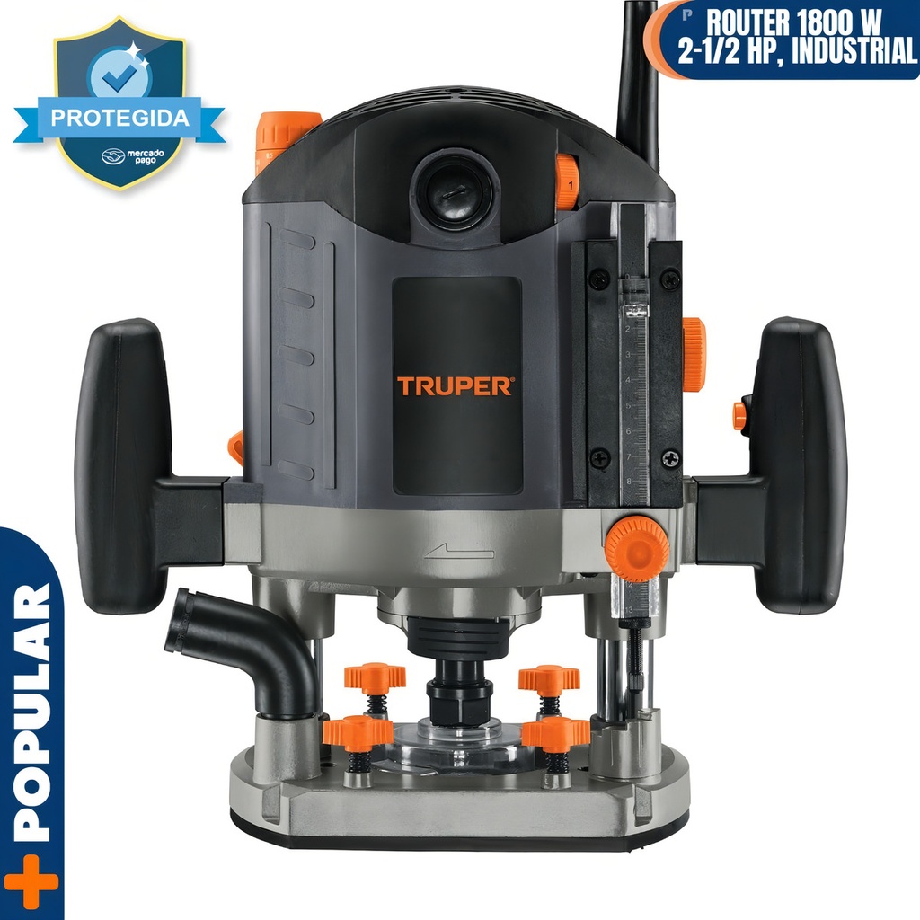 Router (rebajadora) 1800w, 2-1/2 Hp, Truper Industrial