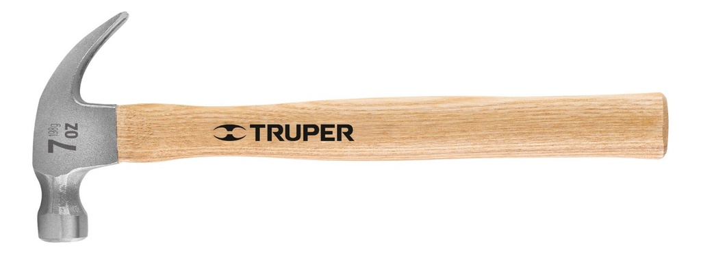 [TR-MA-7] Martillo Pulido 7 Oz Uña Curva, Mango Madera, Truper