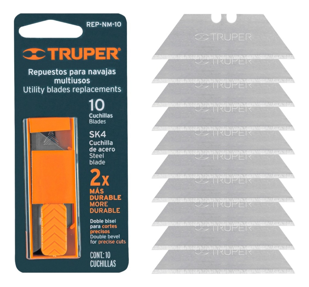 Dispensador Con 10 Cuchillas Para Navaja Retractil Truper