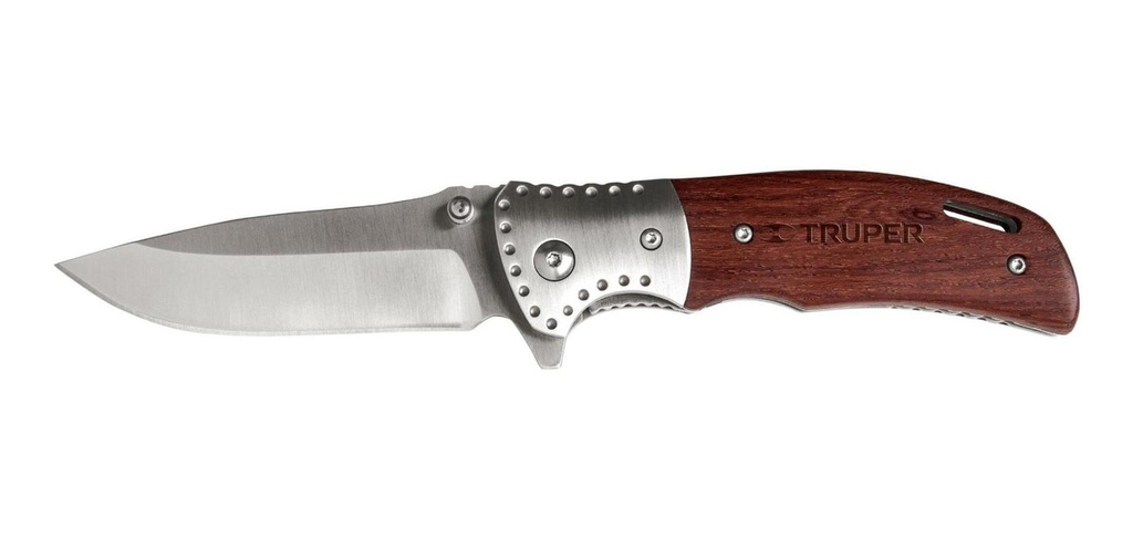 Navaja Abatible 4-1/2 Mango De Madera, Truper 16981