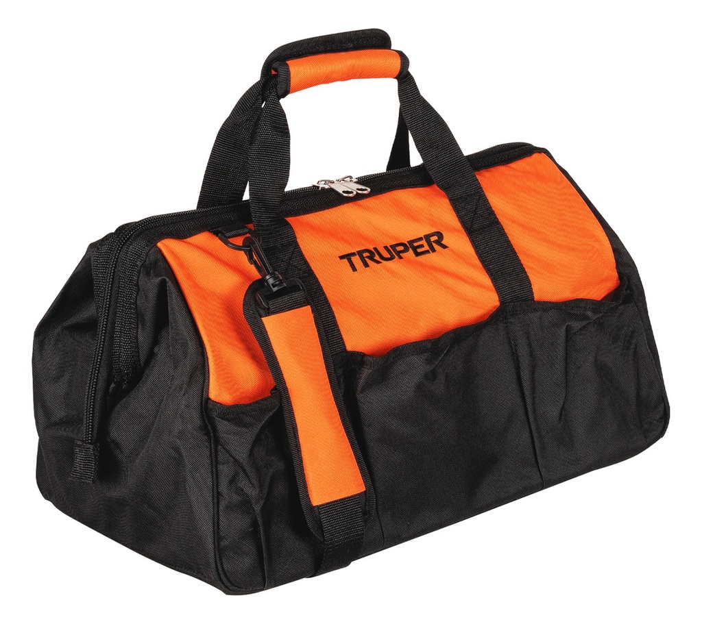 [TR-MALE-18] Truper Male-18 Maleta Negra Y Naranja 40x29cm