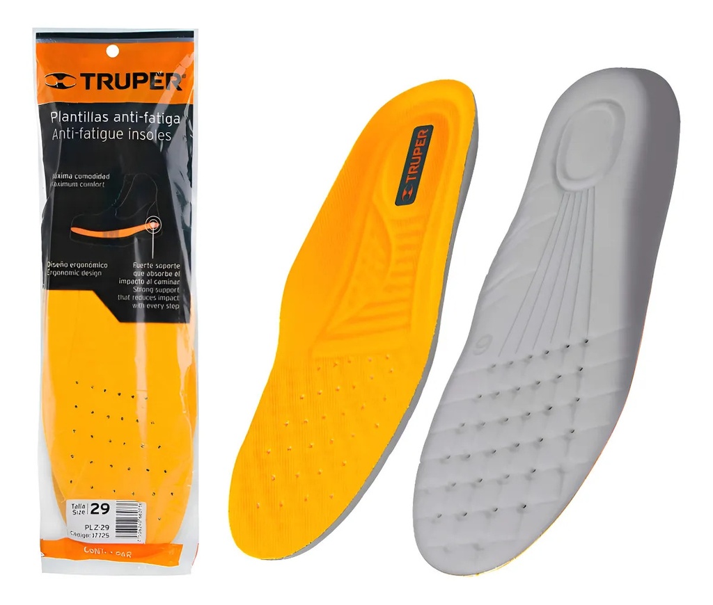 Plantillas de Poliuretano Para Zapato Talla 29 Truper 17725 Tamaño De La Plantilla 29