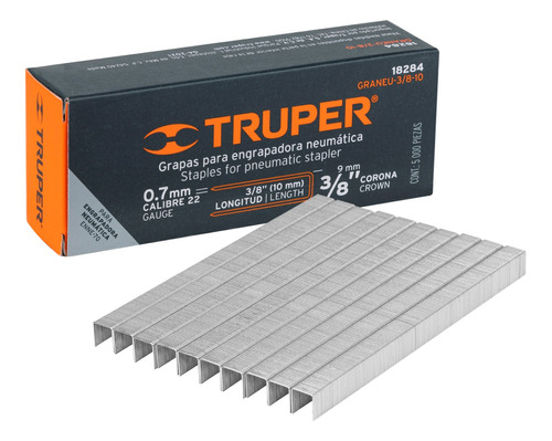 Grapas Engrapadora Neumatica 3/8" Cal. 22 Truper 18284