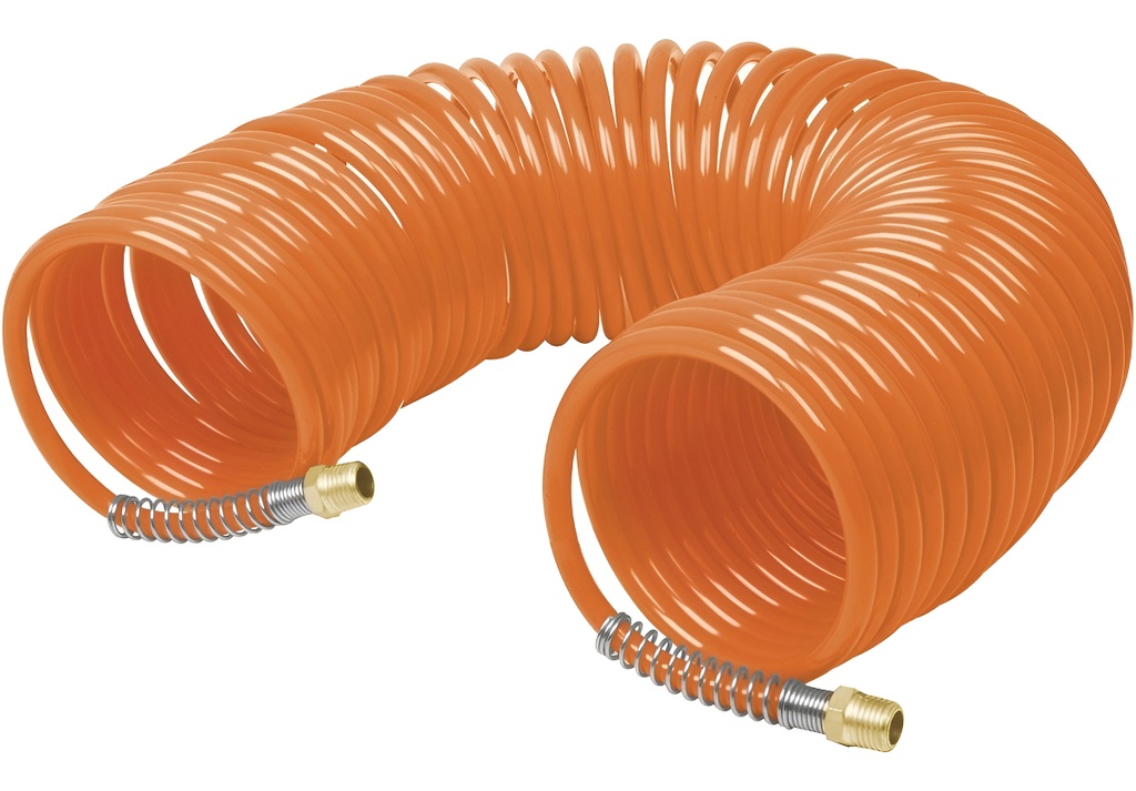 [TR-MAN-R-15] Manguera Compresor Tipo Resorte 1/4 X 15mt Color Naranja Claro Truper