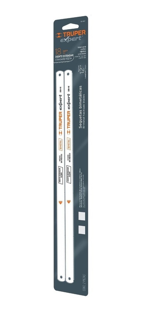Segueta Bimetalica 18 Dpp 2 Pz Blister Truper Expert 19699