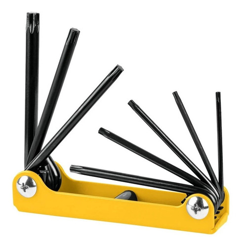 [TR-TORX-8P] Juego de Llaves Torx Tipo Navaja 8 Piezas Pretul 21395 Color Negro