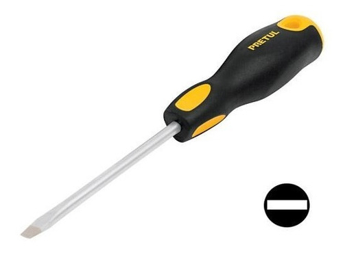 Desarmador Plano Mango Ergonomico Comfort Grip Pretul 1/4