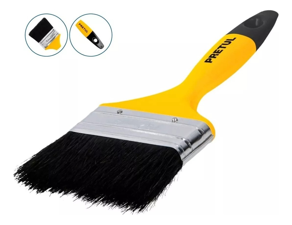 Brocha Negra 3 Pulgadas Pretul Brp-3 Para Todo Uso