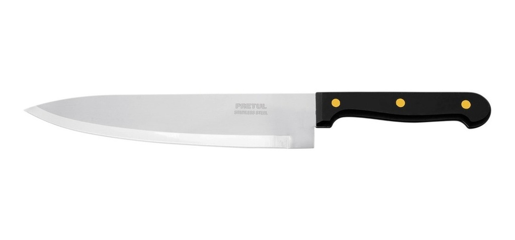 [TR-CUCH-P81] Cuchillo Chef 8' Mango Polipropileno Pretul 23091 Color Negro