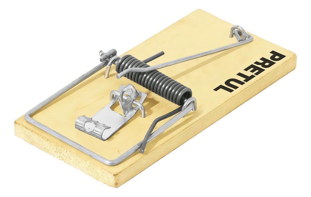 Trampa Raton Madera 4" 2 Pz Pretul 23709