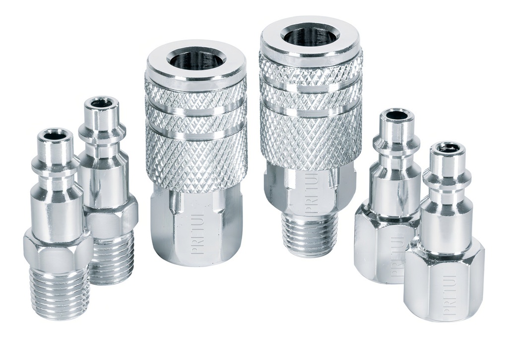 Cople Pretul Coral-6p Hambra Y Macho De Aluminio - 6.35mm De Diámetro