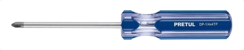Desarmador Punta Phillips, 1/8''x4'' Mango Pvc, Pretul 28076