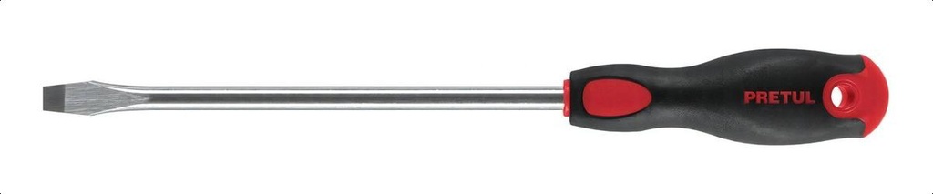 Desarmador Plano, 3/8' X 8', Mango Comfort Grip, Pretul