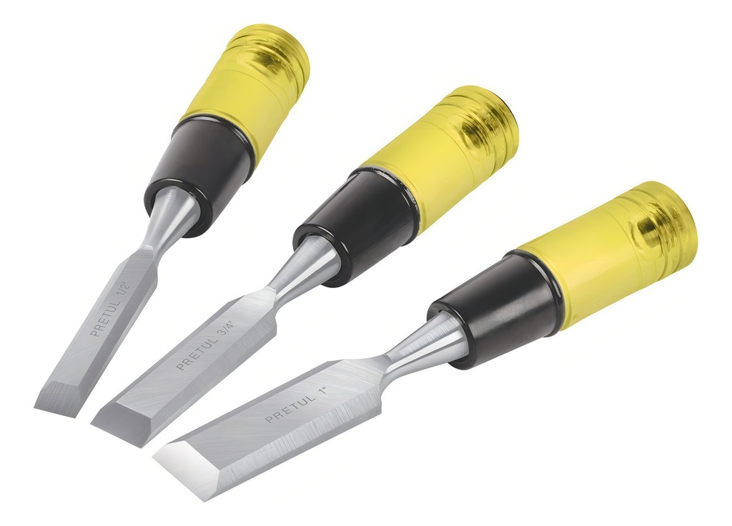 Juego De 3 Formones Hojas Templadas, Carpintería, Pretul