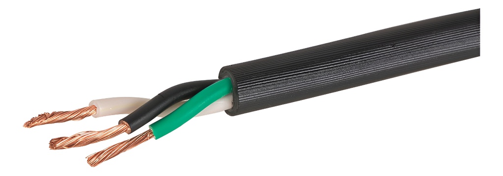 Cable Uso Extra Rudo Voltech 3x14 Awg Cobre PVC Negro 100m 600v