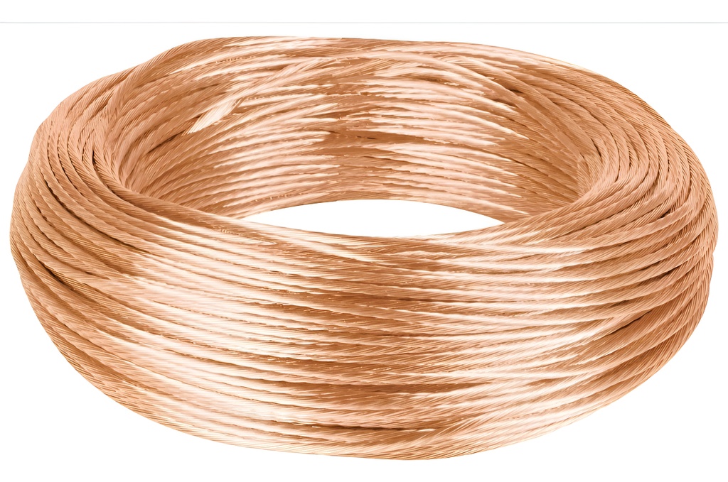 Cable Desnudo Voltech 10 Awg 5.26 Mm² Cobre 100 M