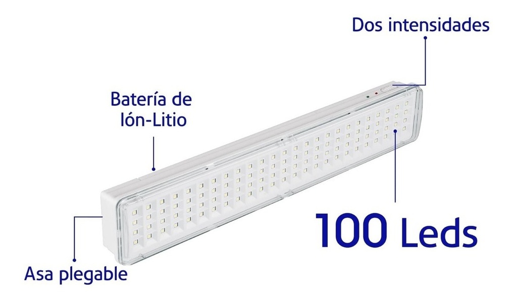 Lámpara de Emergencia Volteck 49606 LED Con Batería Recargable 3.5 W Blanca