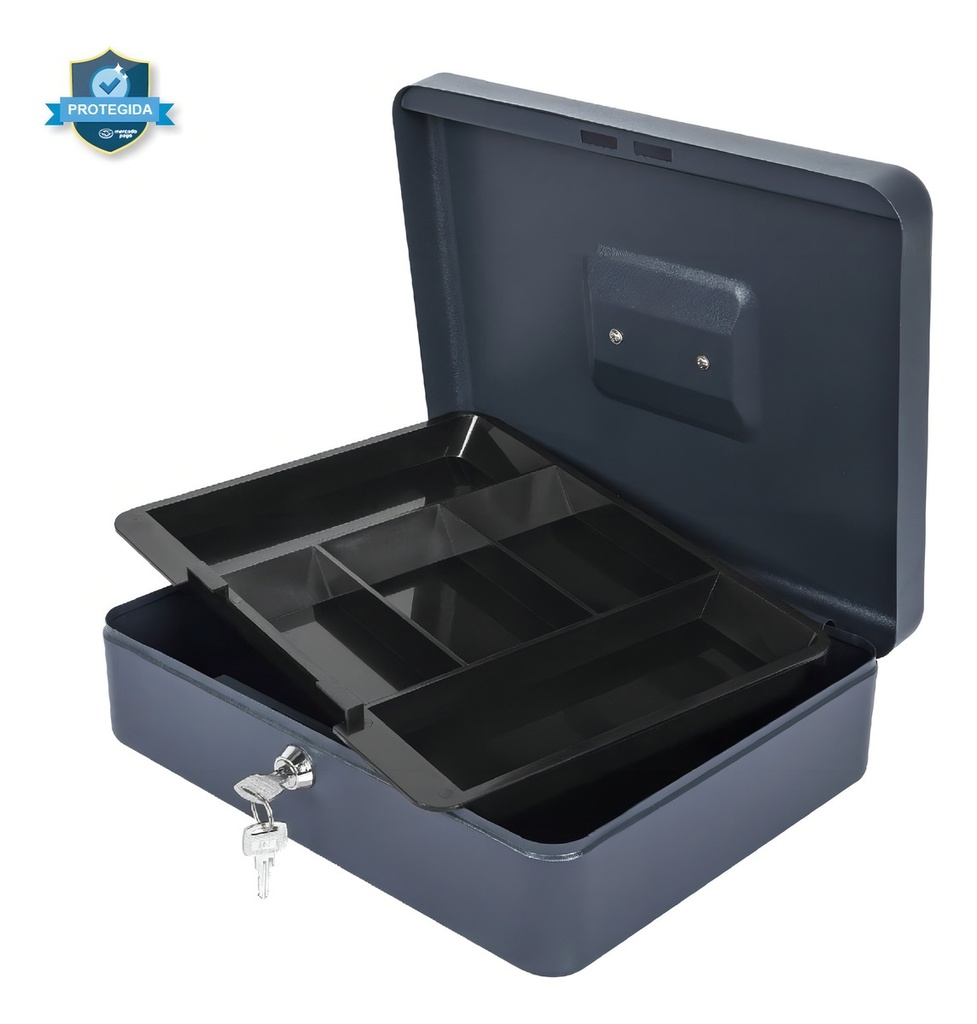 [TR-CADI-30] Caja de Dinero 3 Separadores 30 X 9 X 24 CM Hermex 43076 Gris Oscuro