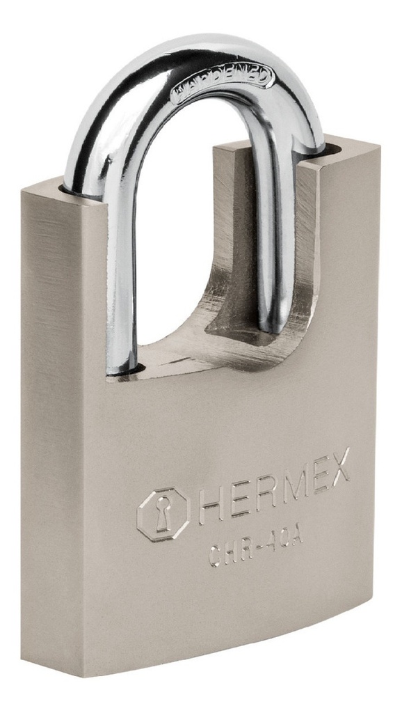 Candado Hierro Coraza, 40mm, Llave Anti-ganzúa Hermex 43312 Color Plateado