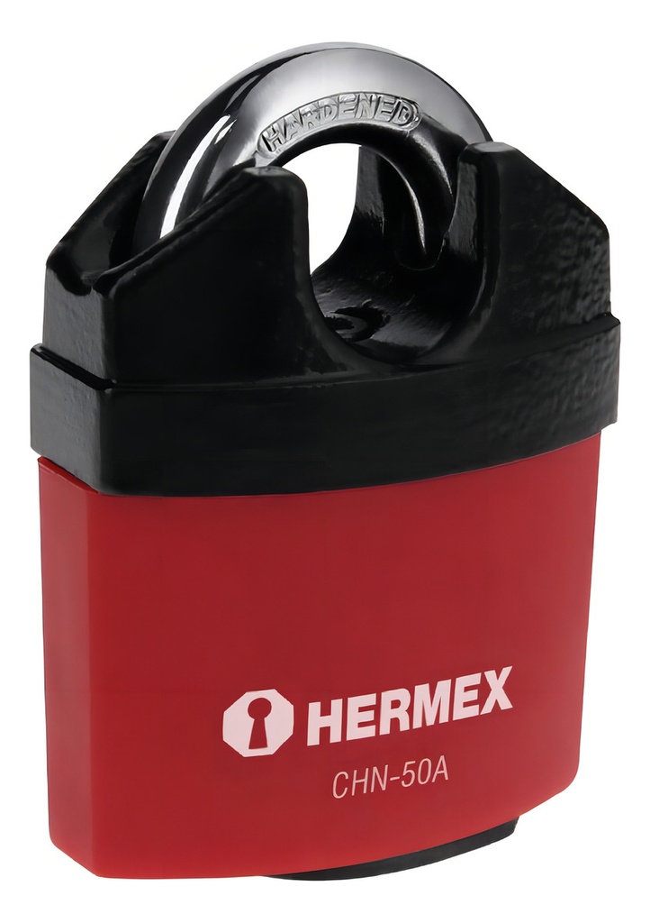 Candado Seguridad 50mm Anti Corte Hermex Rojo
