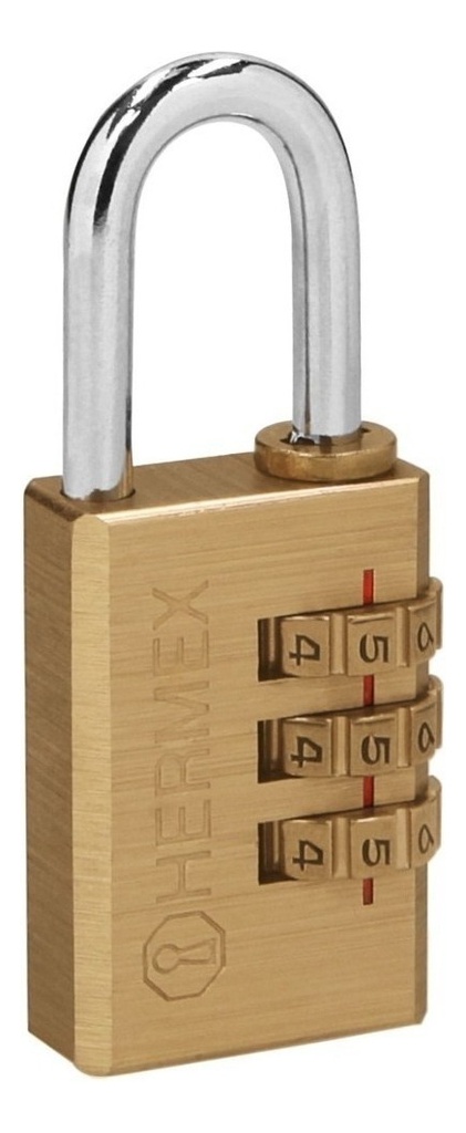 Candado De Latón 28mm De Combinación Hermex