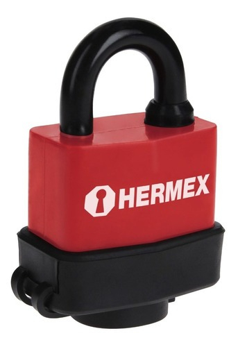 Candado Laminado Recubierto Intemperie 40 Mm Rojo