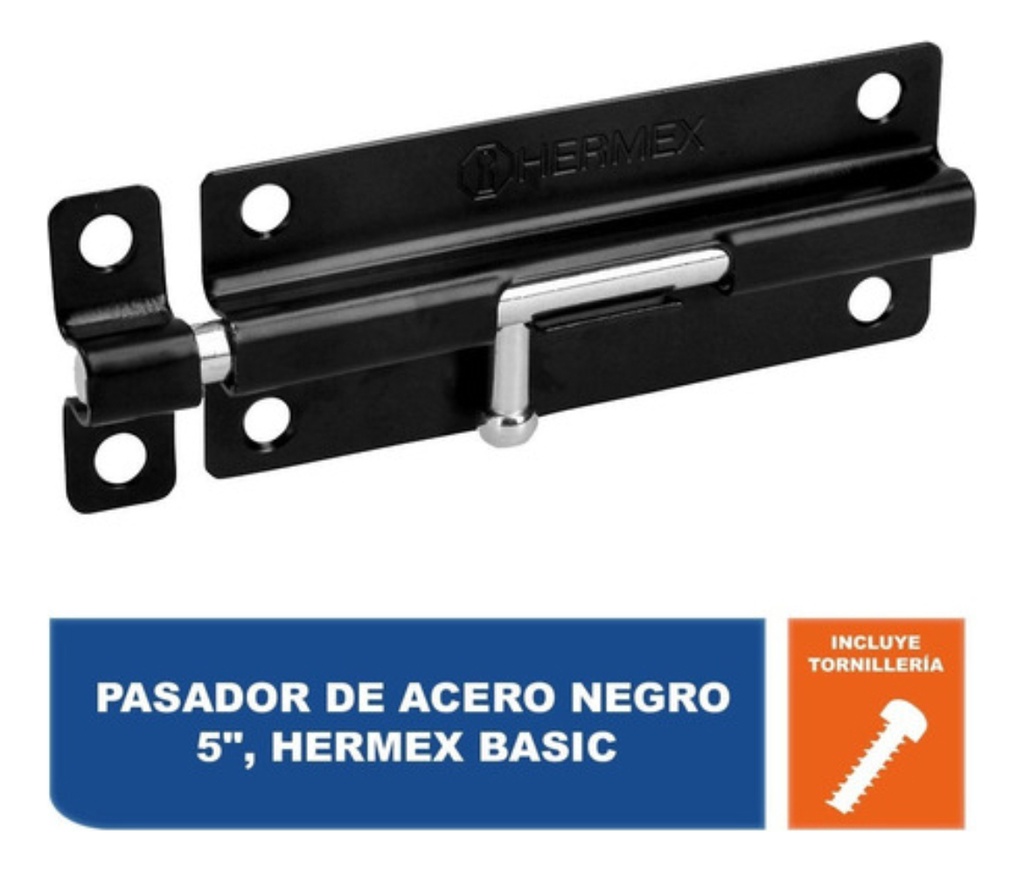 Pasador de Acero Negro, 5 , Hermex Basic 43696